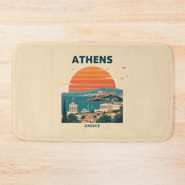 Item preview, Athens Greece Riviera Vintage Travel Poster designed and sold by Travel Souvenirs 30.