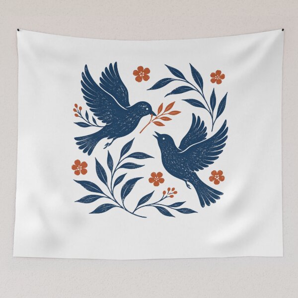 Item preview, Bird Themed Retro Botanical Birds Boho Vintage Graphic Tee  designed and sold by clothesy7.