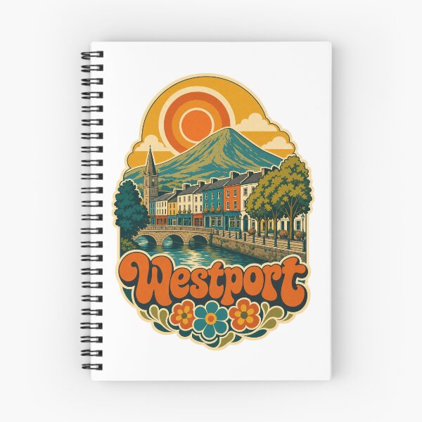 Item preview, Westport Ireland Travel Souvenir - Retro Illustration designed and sold by VisualArtsOasis.