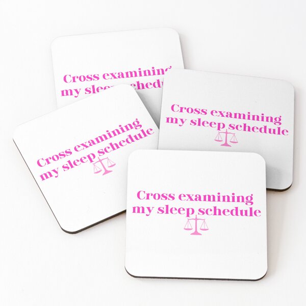 Item preview, Cross Examining My Sleep Schedule Sticker | Funny Student Humor | Law School Gift designed and sold by JusticeForSale.