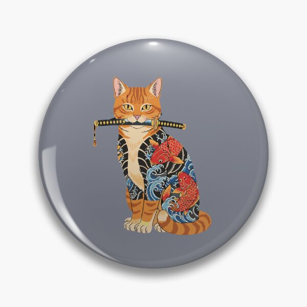 Item preview, Samurai Cat Katana Koi Fish Japanese Culture Lover designed and sold by SofiBlair.