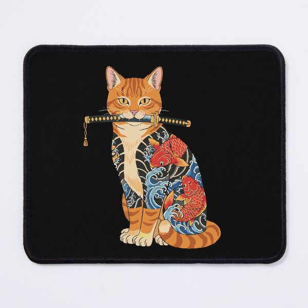 Item preview, Samurai Cat Katana Koi Fish Japanese Culture Lover designed and sold by SofiBlair.