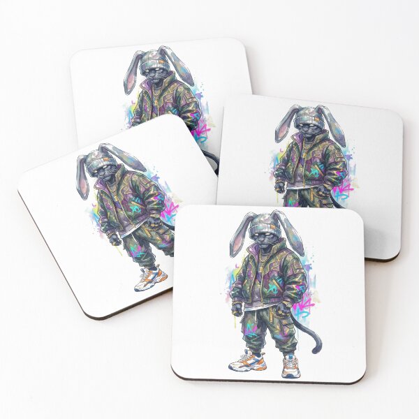Item preview, Urban Rabbit Streetwear Art | Graffiti Bunny Character | Hip Hop Animal Illustration | PlushiWorld™ designed and sold by PLUSHIWORLDtm.