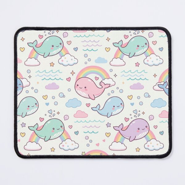 Item preview, Cute Kawaii Whale Rainbow Pattern designed and sold by Shivi-designs.