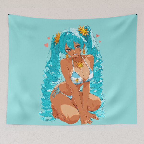 Aperçu de l'œuvre Argentine Miku – Anime Bikini Babe créée et vendue par MikaseSan.