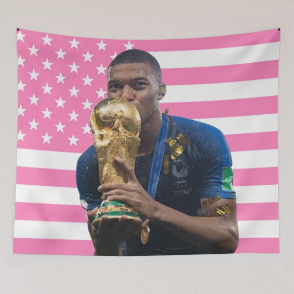 Item preview, Mbappe Pink Flag Design designed and sold by thecollegetalk.