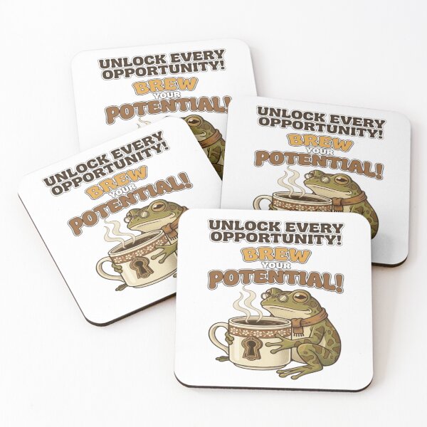 Item preview, Title Brew Your Potential Vintage Frog Coffee Quote designed and sold by My-Hoodies.