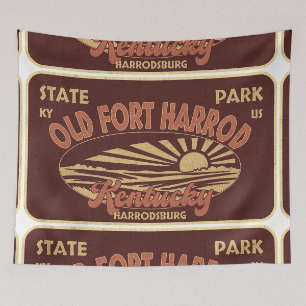 Item preview, Old Fort Harrod State Park, Harrodsburg, Kentucky, badge design designed and sold by Wanderful-roads.