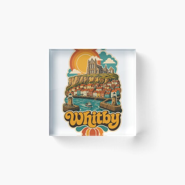 Item preview, Whitby England Travel Souvenir - Retro Illustration designed and sold by VisualArtsOasis.