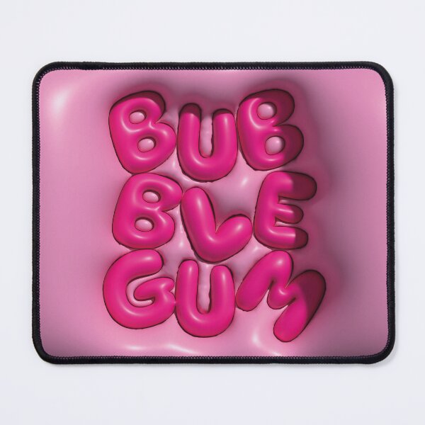 Item preview, Bubble Gum Typography in Glossy Pink designed and sold by AniDragonfly.