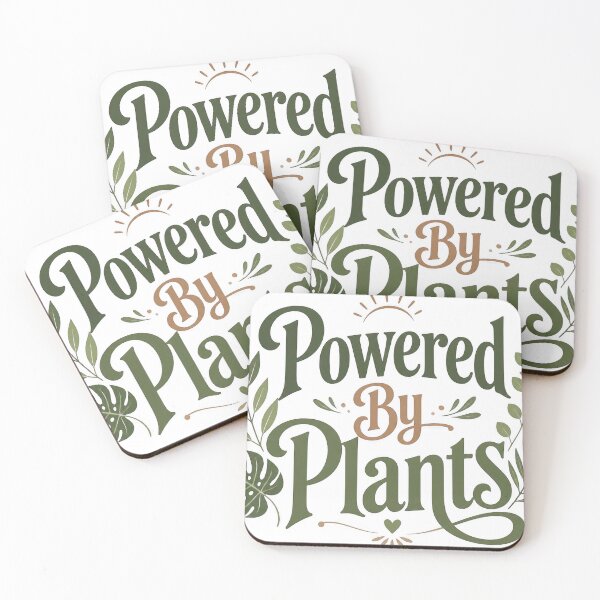 Item preview, Powered By Plants Botanical Typography designed and sold by Irfanmulyana.