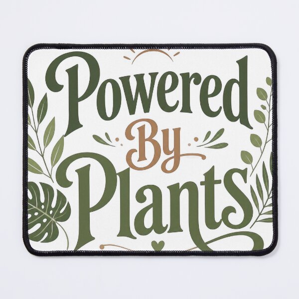 Item preview, Powered By Plants Botanical Typography designed and sold by Irfanmulyana.