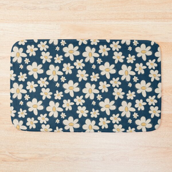 Item preview, Navy Cream Retro Daisy Garden designed and sold by MaddaMom.