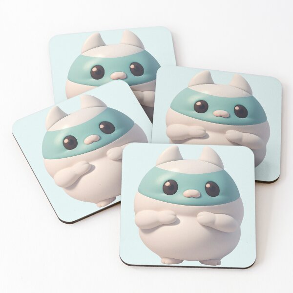 Item preview, Mint Mask Kitty - Polished Wax Figure Art Toy designed and sold by CuteSlothWorld.