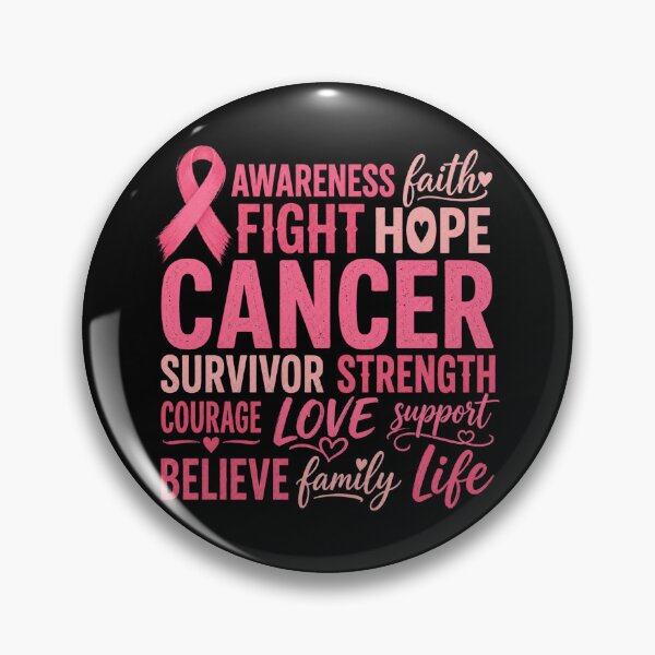 Item preview, Pink Ribbon Cancer Awareness Support Typographic Word Cloud for Women designed and sold by HamadaArtivio1.