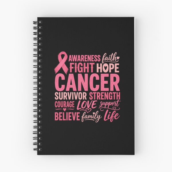 Item preview, Pink Ribbon Cancer Awareness Support Typographic Word Cloud for Women designed and sold by HamadaArtivio1.