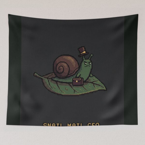 Item preview, Snail Mail CEO - Retro 16-Bit Pixel Art Snail designed and sold by Arobinoz.