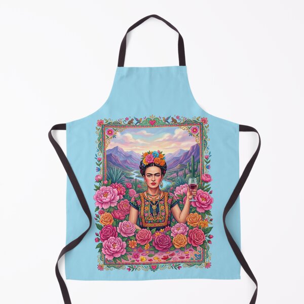 Item preview, Frida Kahlo Drinking Wine Colorful Mexican designed and sold by TeeARTHY.