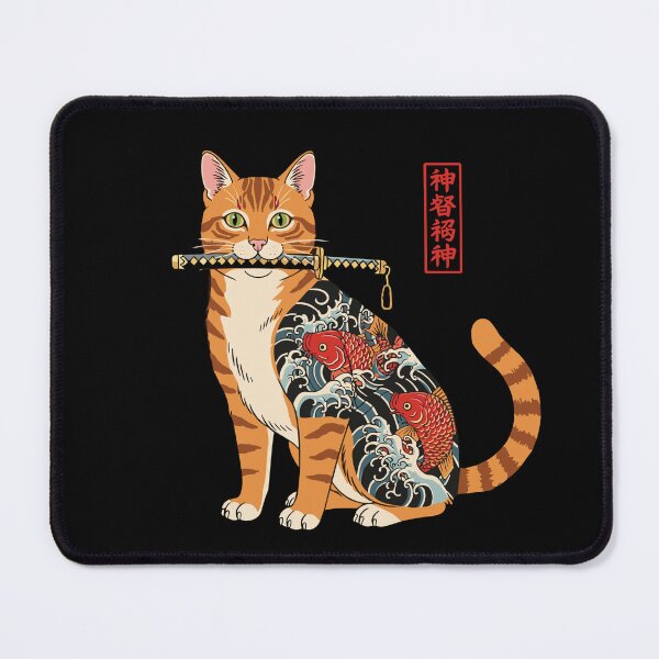 Item preview, Divine Cat God Japanese Samurai Warrior Feline designed and sold by SofiBlair.