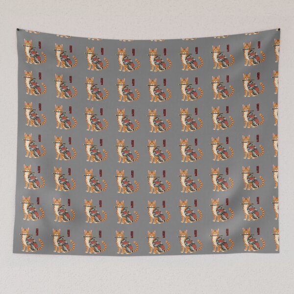 Item preview, Divine Cat God Japanese Samurai Warrior Feline designed and sold by SofiBlair.