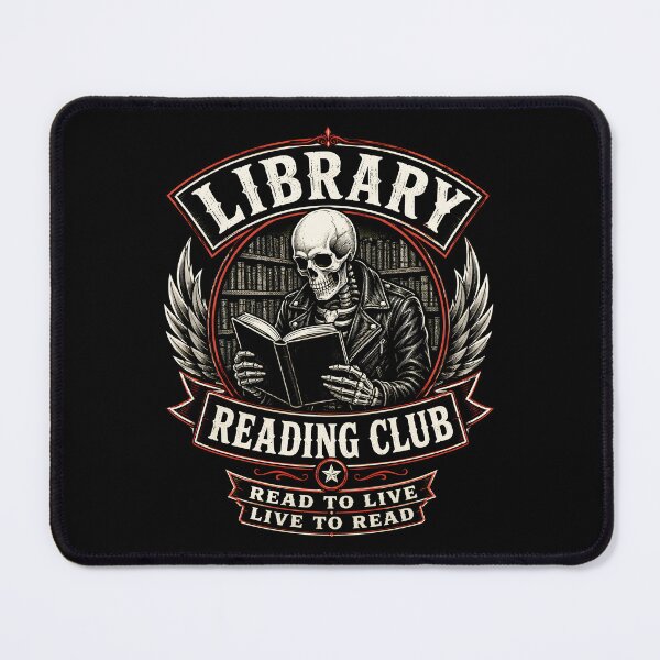 Item preview, Library Reading Club Skeleton Bookworm designed and sold by Victor Shadehorn.