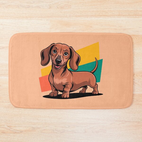Item preview, Cute Brown Dachshund Wiener Dog Geometric Art designed and sold by Raloel Art.