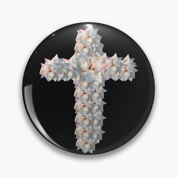 Item preview, white rose cross designed and sold by gracehopelove.