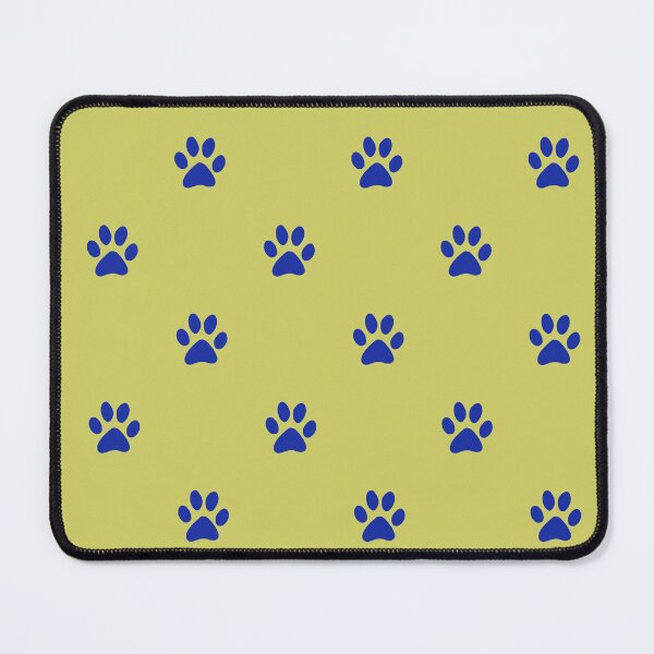 Item preview, Blue Paws Pattern | Mustard Yellow and Blue Paws Pet Lover Design | Animal Paw Prints | Chartreuse and Blue Dog Paw Art | Modern Pet Owner Gift | Vibrant Blue Paws Seamless designed and sold by VivaFy.