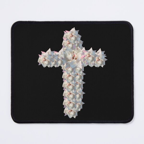 Item preview, white rose cross designed and sold by gracehopelove.