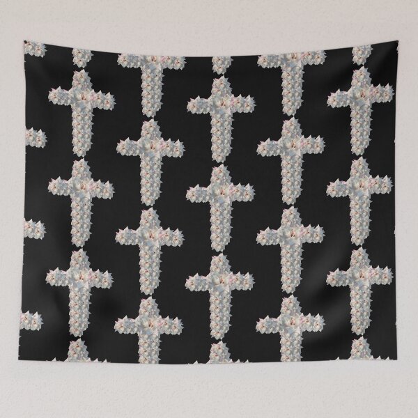 Item preview, white rose cross designed and sold by gracehopelove.