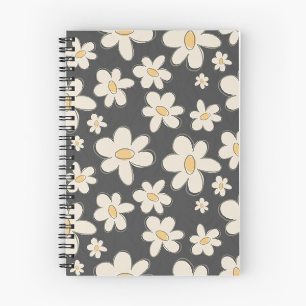 Item preview, Charcoal Cream Retro Daisy Garden designed and sold by MaddaMom.