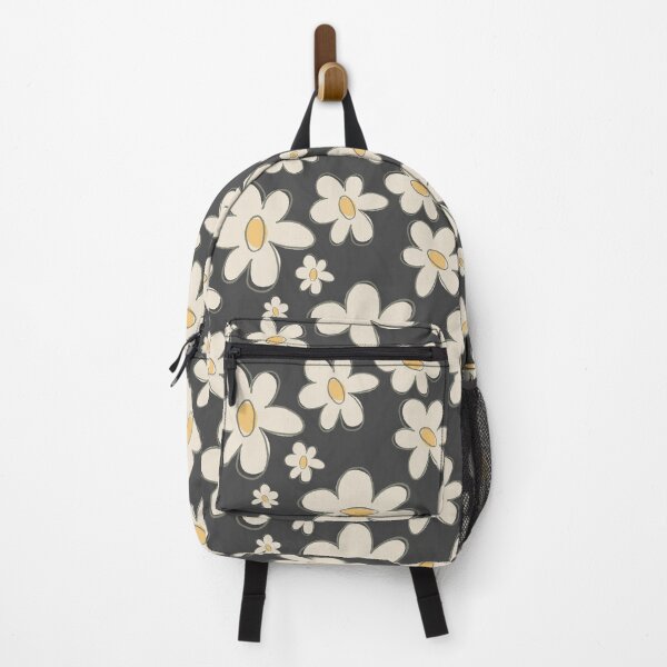Item preview, Charcoal Cream Retro Daisy Garden designed and sold by MaddaMom.