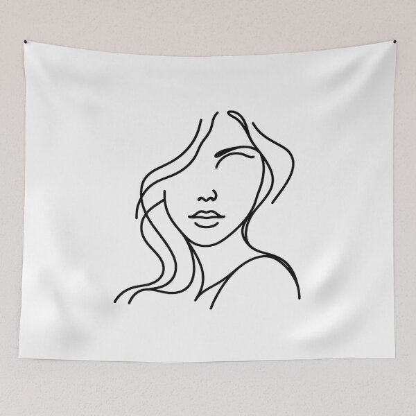 Item preview, Abstract Female Silhouette Minimalist Line Art designed and sold by Nitta Studio.