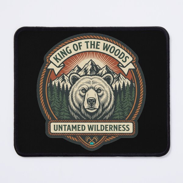 Item preview, King of the Woods - Vintage Grizzly Bear Wilderness Badge designed and sold by Global-Command.