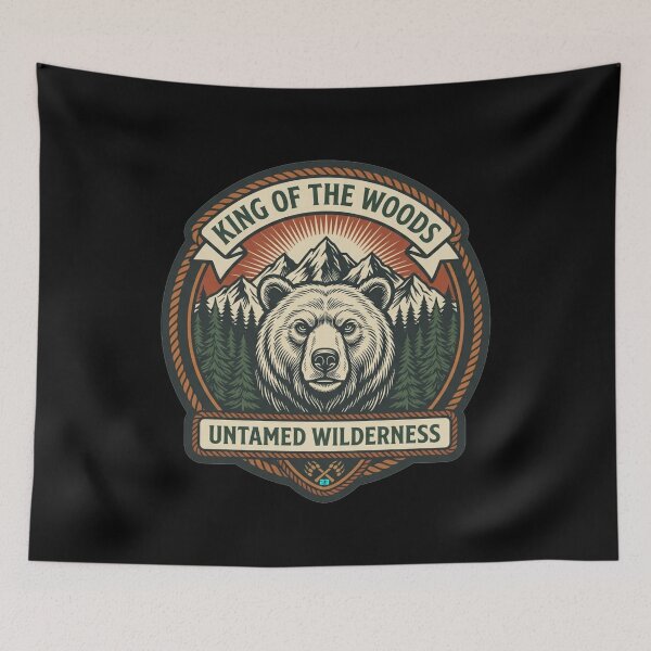 Item preview, King of the Woods - Vintage Grizzly Bear Wilderness Badge designed and sold by Global-Command.