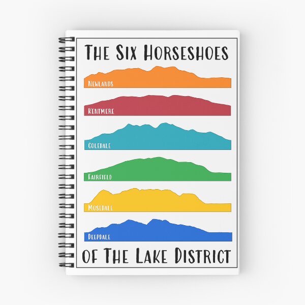 Item preview, Silhouette Profiles of 6 Famous Horseshoe (Round) Walks in the Lake District (V1)  designed and sold by LazloWoodbine.