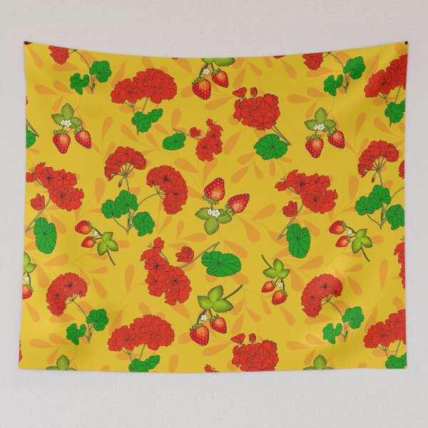 Item preview, Strawberries and Geraniums  designed and sold by TurquoiseBird.