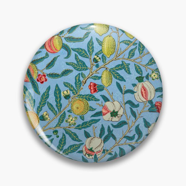 Item preview, William Morris Vintage Light Blue Botanical Fruit Pattern designed and sold by FaizArtShop.