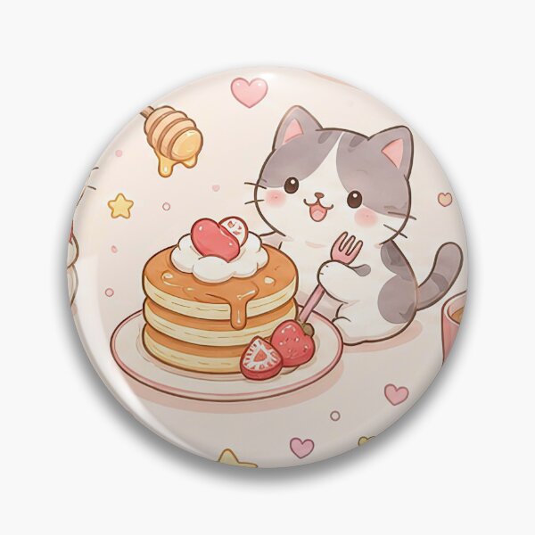 Item preview, Cozy Cat Love Pancake Pattern designed and sold by Soft Berry Studio.