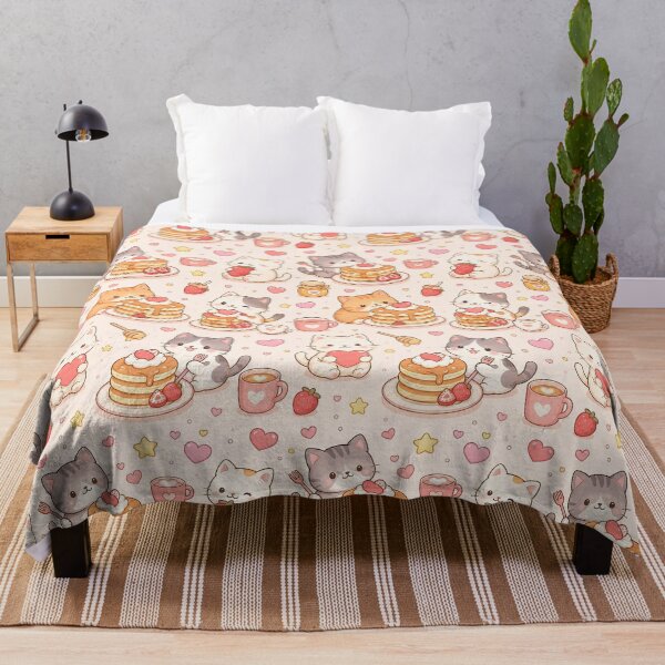 Item preview, Cozy Cat Love Pancake Pattern designed and sold by Soft Berry Studio.