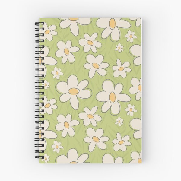 Item preview, Green and Cream Retro Daisy Garden designed and sold by MaddaMom.