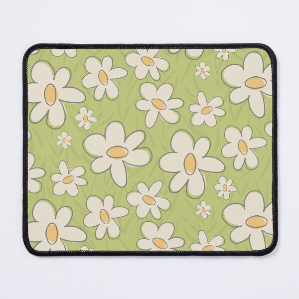 Item preview, Green and Cream Retro Daisy Garden designed and sold by MaddaMom.