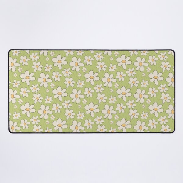 Item preview, Green and Cream Retro Daisy Garden designed and sold by MaddaMom.