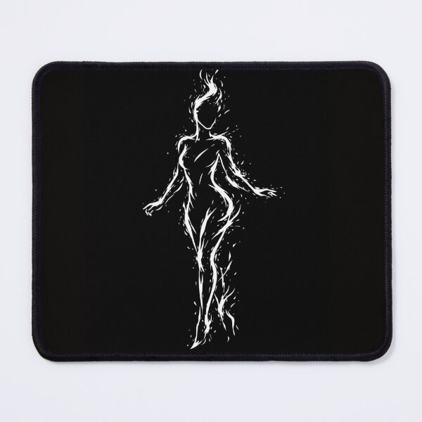 Item preview, Black and White Fire Elemental Line Art - Minimalist Flame Silhouette Home Decor designed and sold by Bela Ambrus.