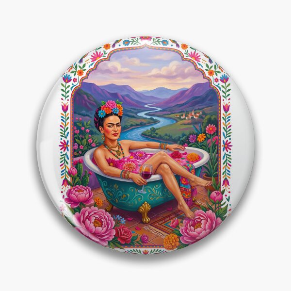 Item preview, Frida Kahlo Outdoor Bath In Tropical Floral River designed and sold by TeeARTHY.