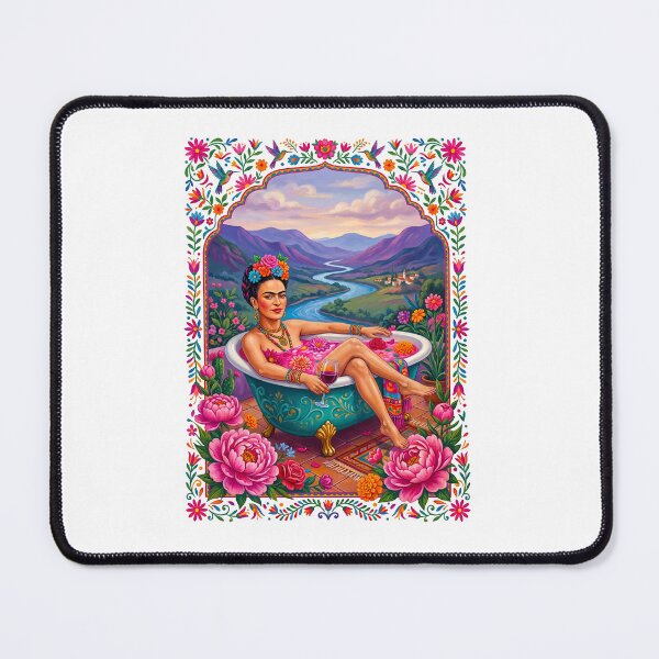 Item preview, Frida Kahlo Outdoor Bath In Tropical Floral River designed and sold by TeeARTHY.