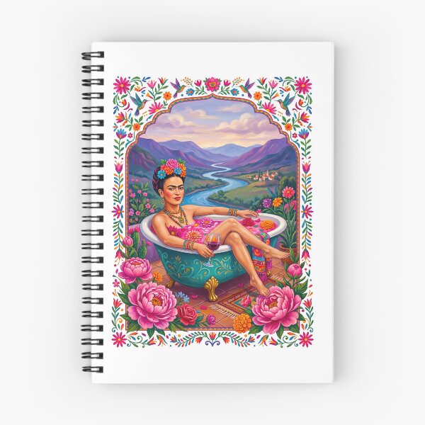 Item preview, Frida Kahlo Outdoor Bath In Tropical Floral River designed and sold by TeeARTHY.