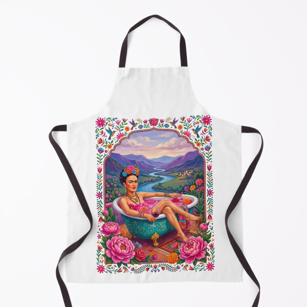 Item preview, Frida Kahlo Outdoor Bath In Tropical Floral River designed and sold by TeeARTHY.