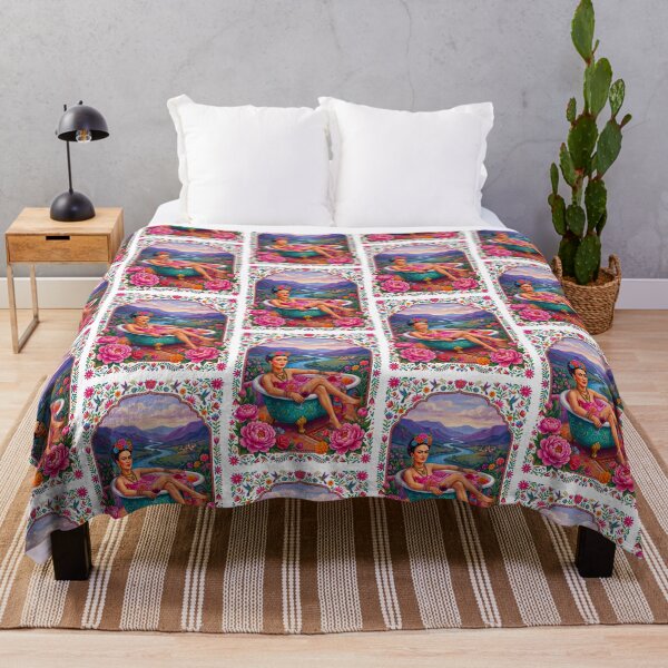 Item preview, Frida Kahlo Outdoor Bath In Tropical Floral River designed and sold by TeeARTHY.