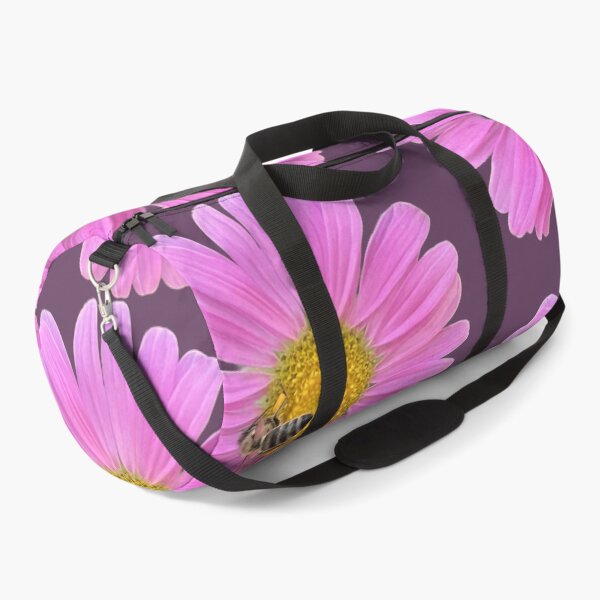 Item preview, Vibrant Pink Aster Flower with Honeybee Cutout designed and sold by BalkanBloom.